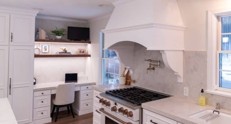 White Kitchen with Waterfall Island - Meadville, PA