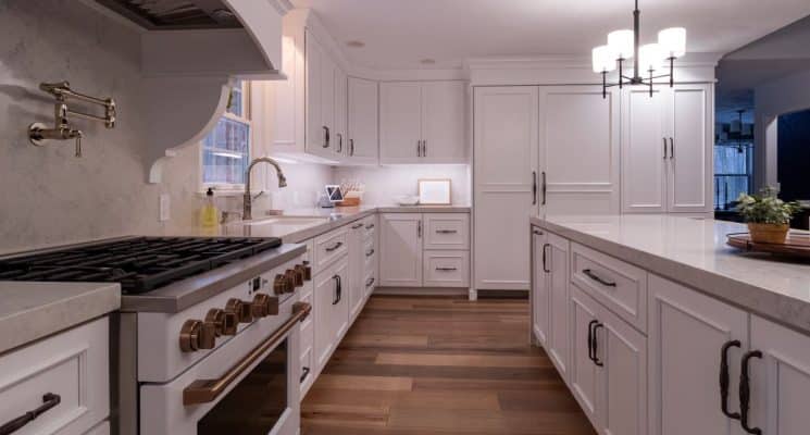 White Kitchen with Waterfall Island - Meadville, PA