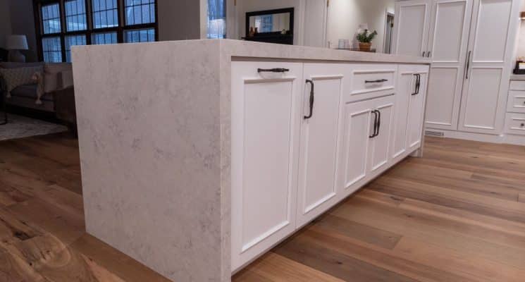 White Kitchen with Waterfall Island - Meadville, PA