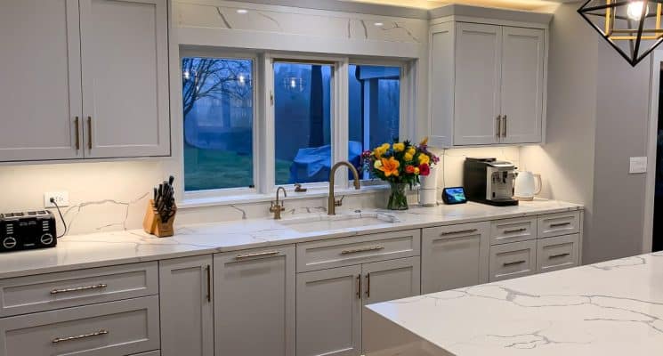 Contrasting Kitchen with Gold Accents - Allison Park, PA