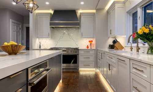 Contrasting Kitchen with Gold Accents - Allison Park, PA