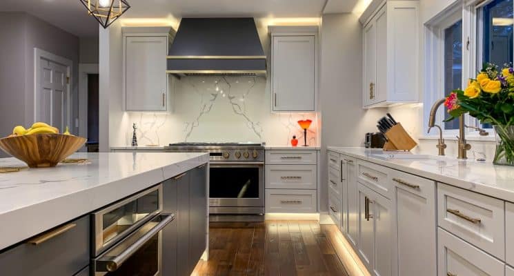 Contrasting Kitchen with Gold Accents - Allison Park, PA