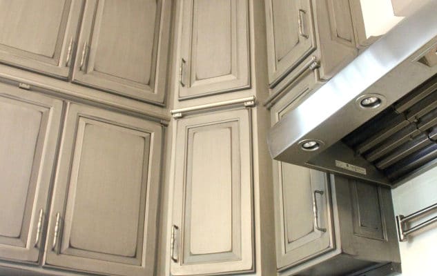 gray-painted-distressed-custom-kitchen-cabinets